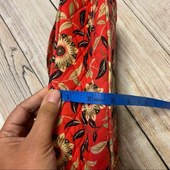 Maggie B Red Patterned Quilted Purse - Picture 13 of 14